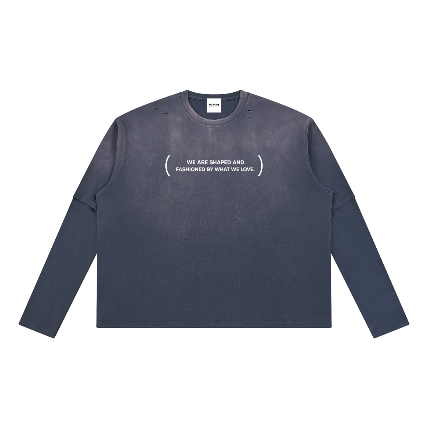 ( WHAT WE LOVE ) DISTRSSED LAYERED TEE