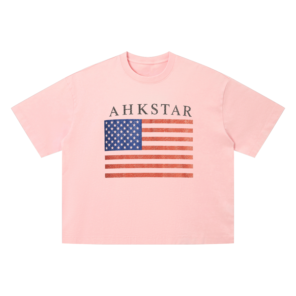 JULY 4TH BOXY FLAG TEE