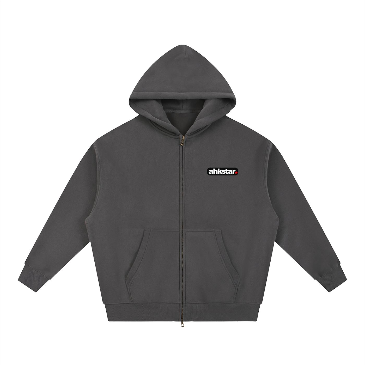 AHKSTAR ZIP UP BOXY HOODIE