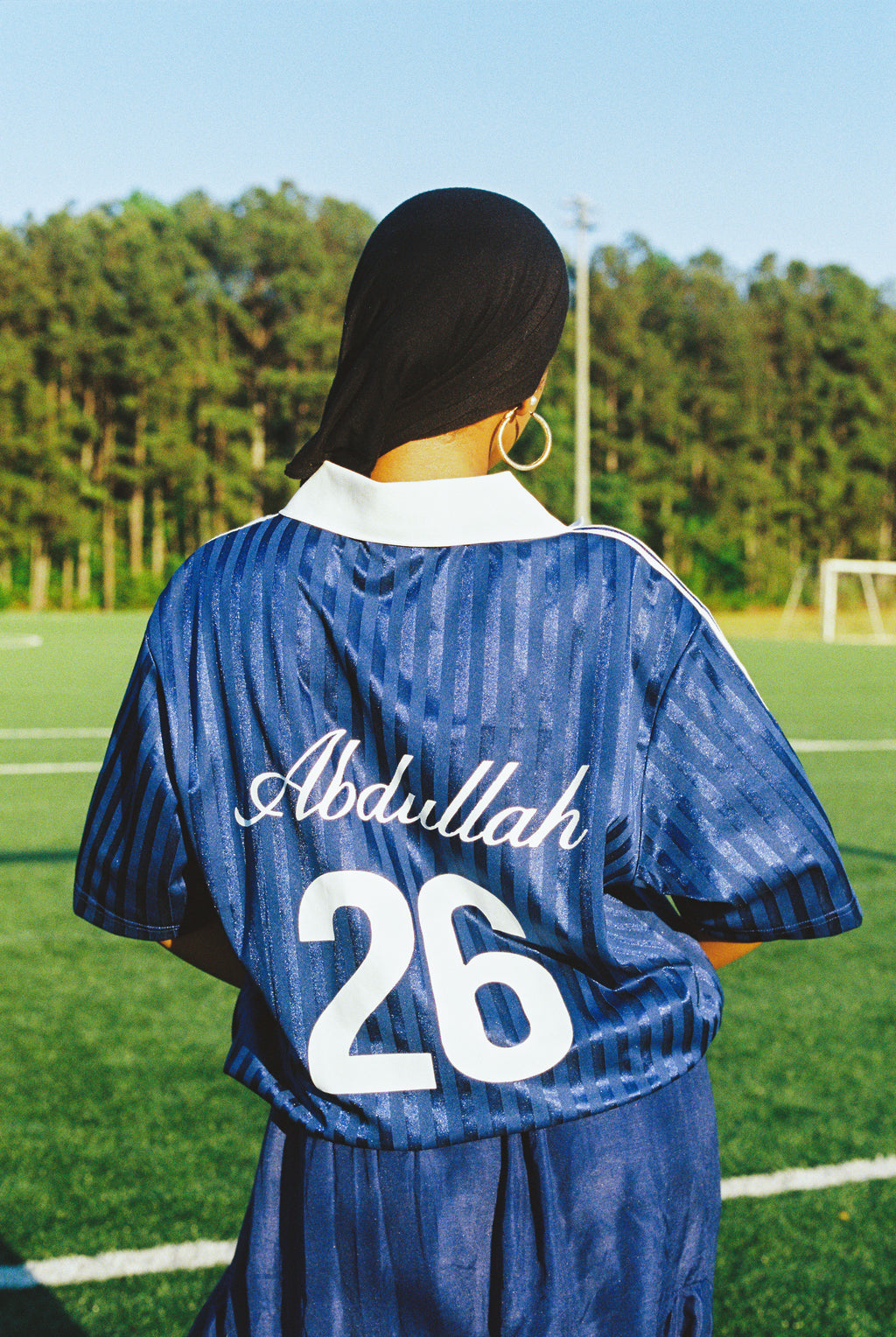 AHKSTAR COLLARD STRIPED SOCCER JERSEY