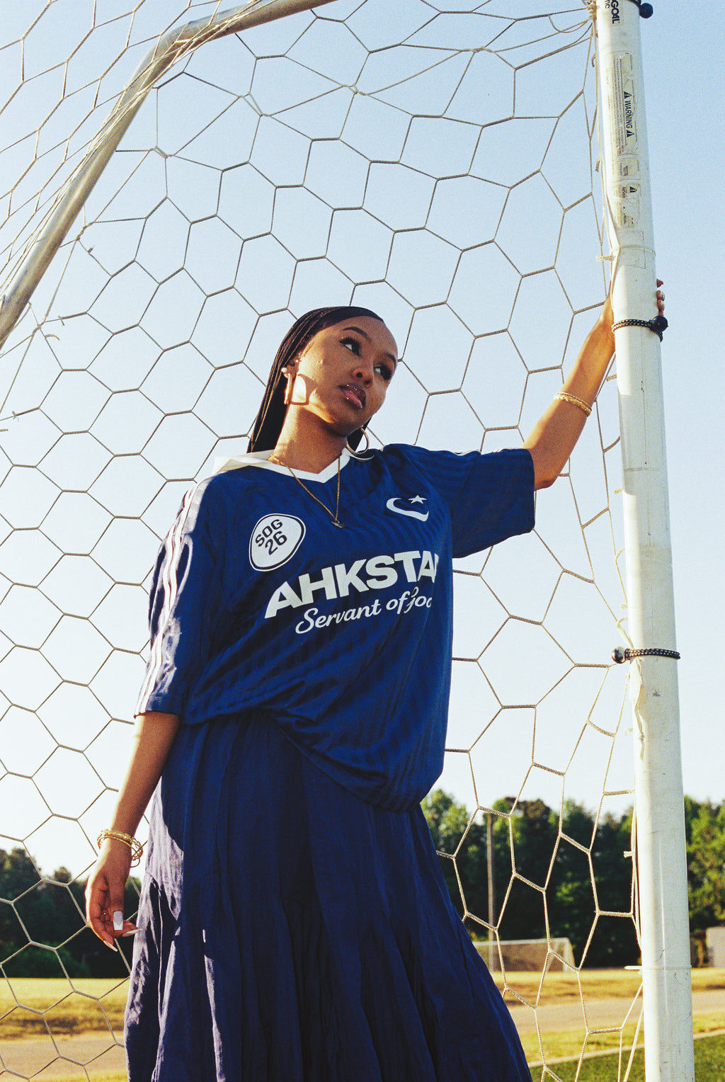 AHKSTAR COLLARD STRIPED SOCCER JERSEY