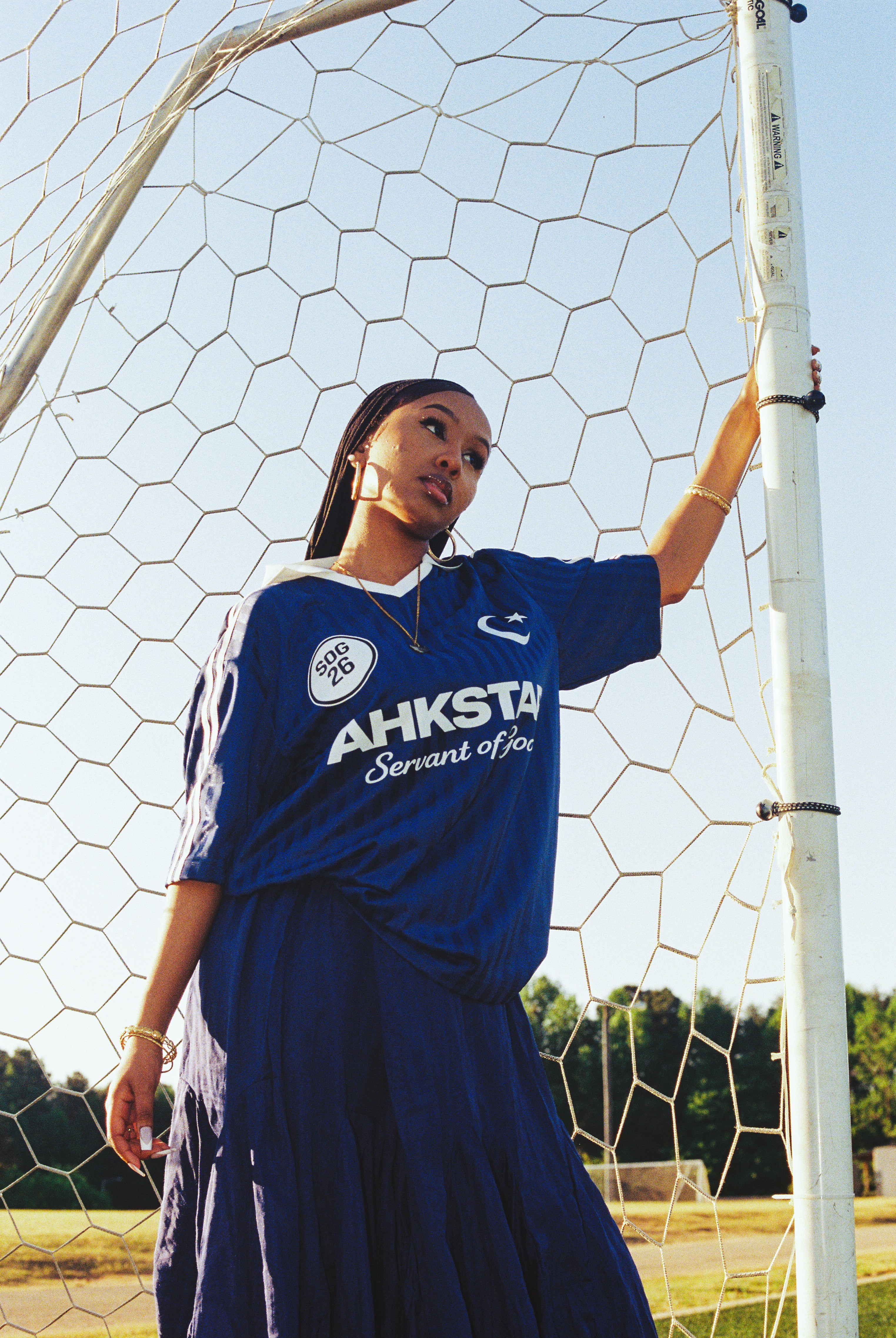 AHKSTAR COLLARD STRIPED SOCCER JERSEY