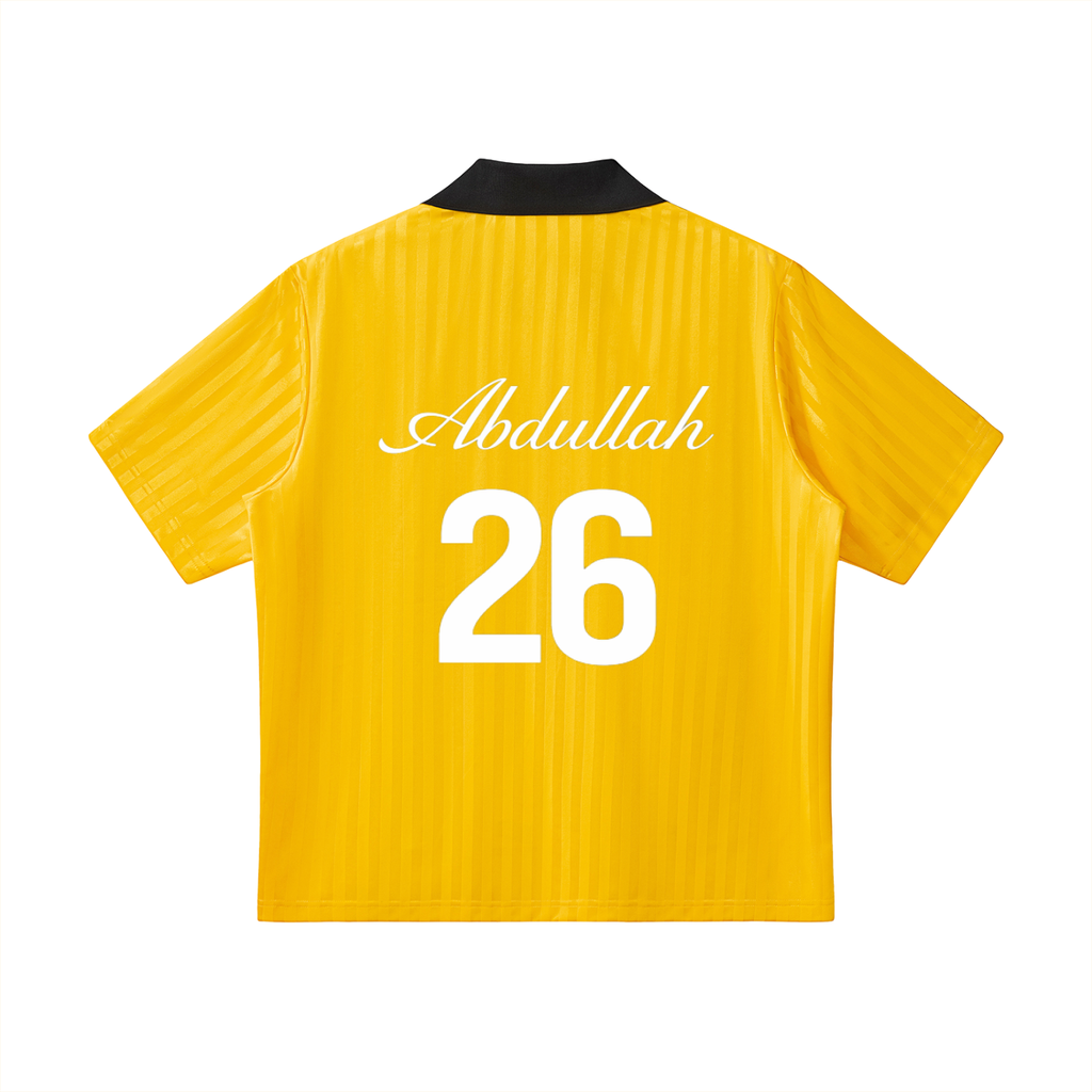 AHKSTAR COLLARD STRIPED SOCCER JERSEY