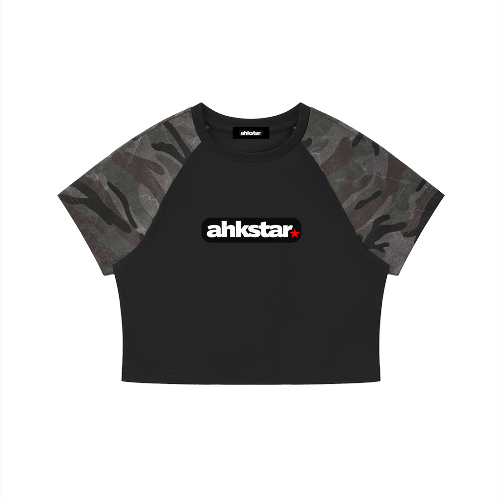 WOMENS CAMO CROPPED BABY TEE
