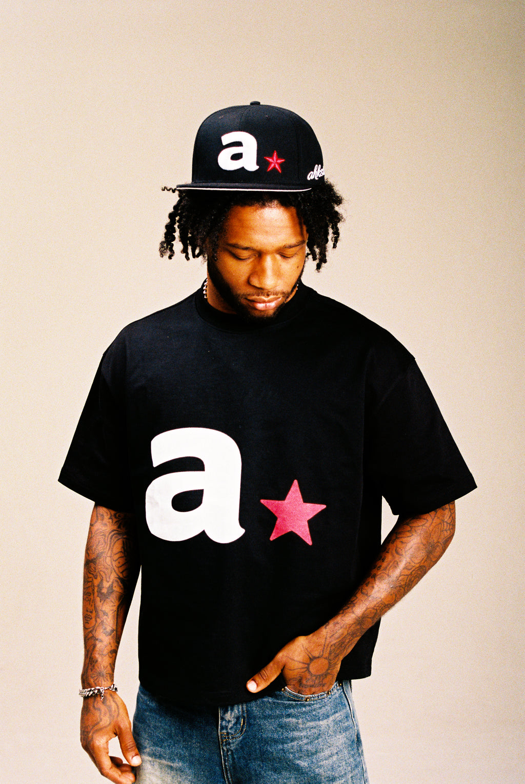 A STAR LOGO TEE