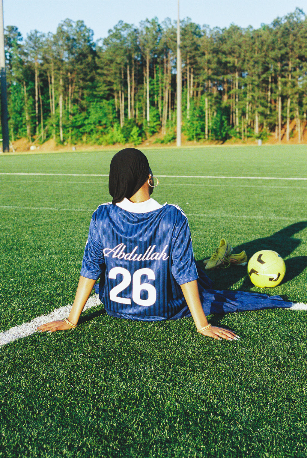 AHKSTAR COLLARD STRIPED SOCCER JERSEY