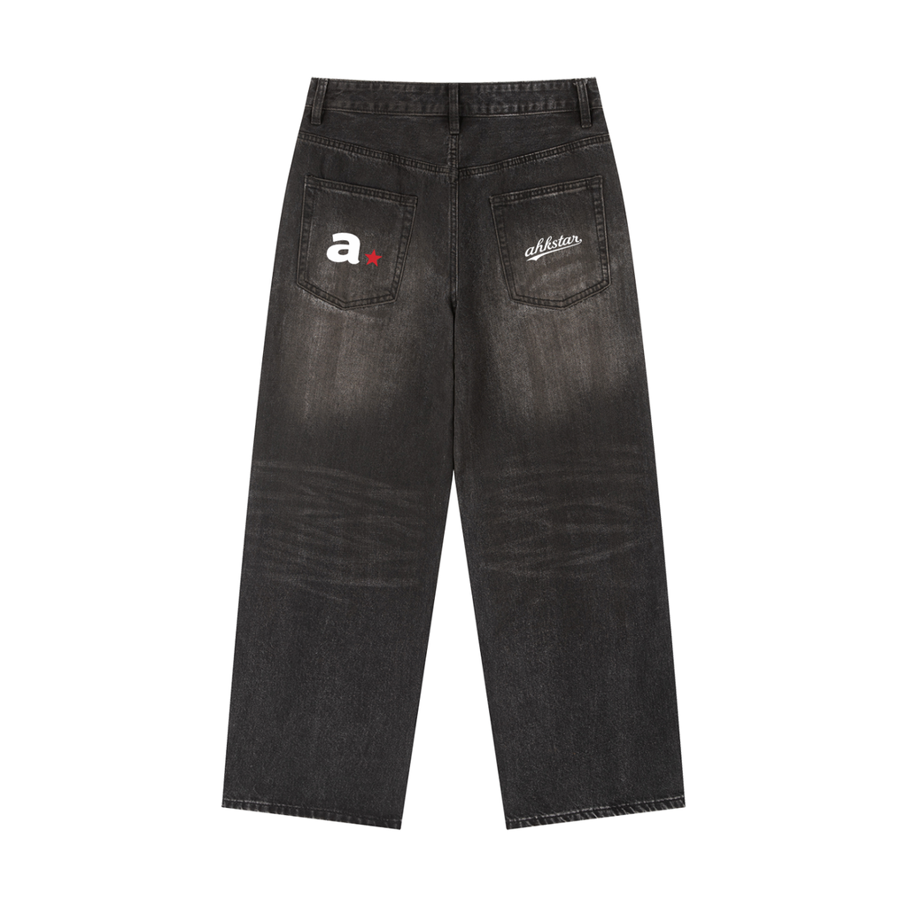 AHKSTAR  DARK VINTAGE WASH DENIMS