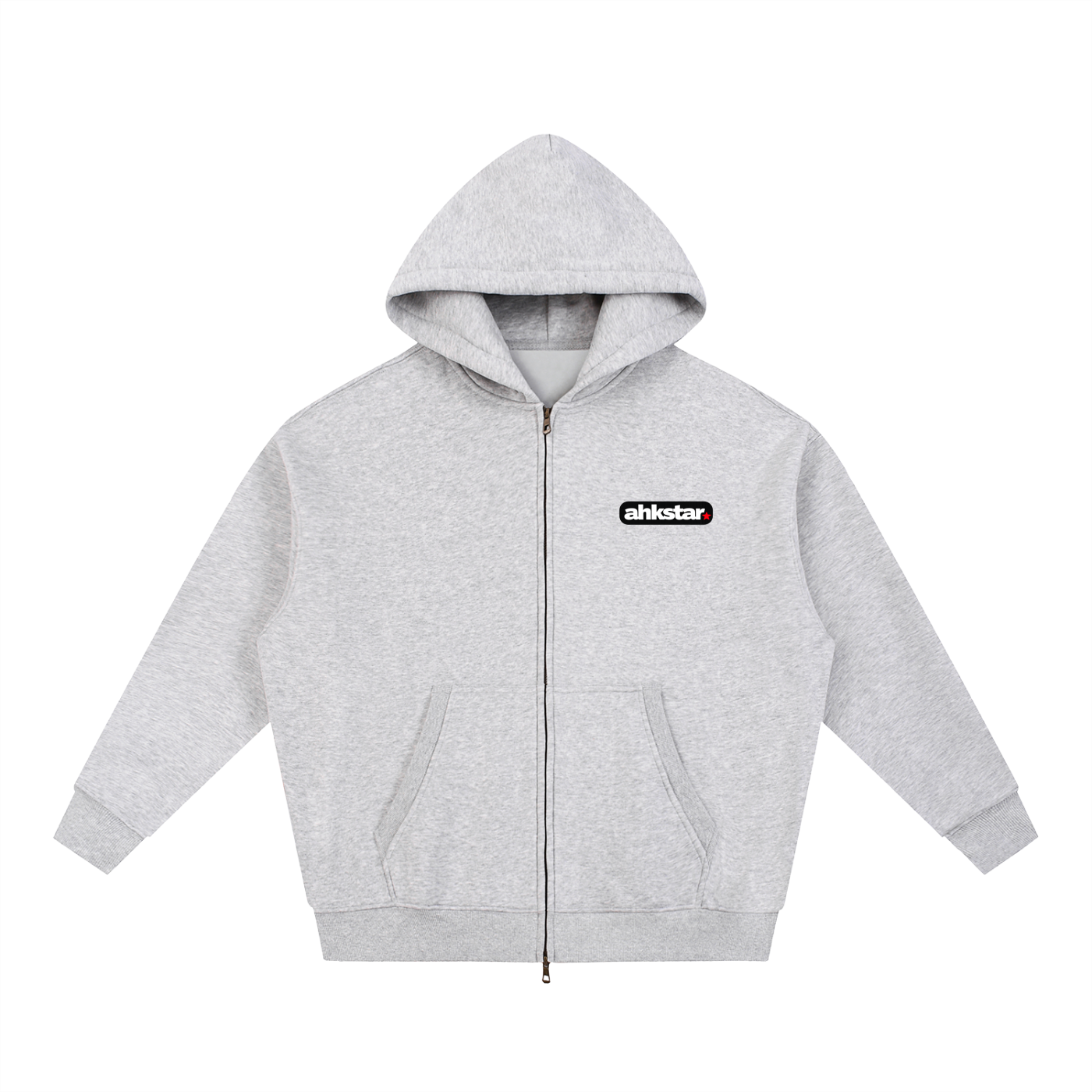AHKSTAR ZIP UP BOXY HOODIE