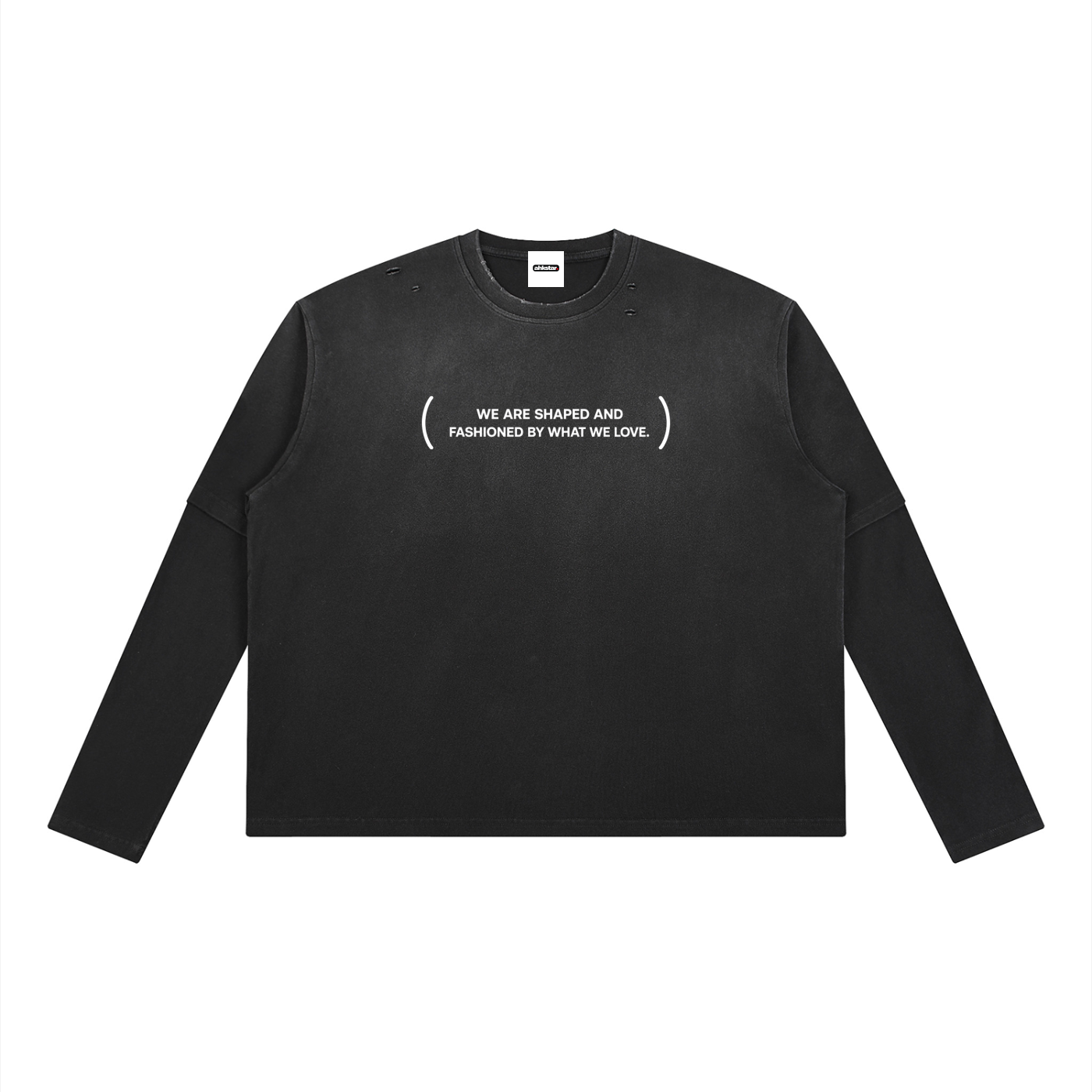 ( WHAT WE LOVE ) DISTRSSED LAYERED TEE