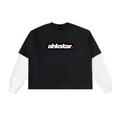 AHKSTAR LOGO DOUBLE LAYERED L/S TEE