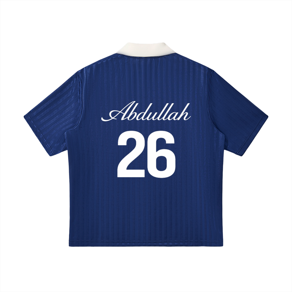 AHKSTAR COLLARD STRIPED SOCCER JERSEY